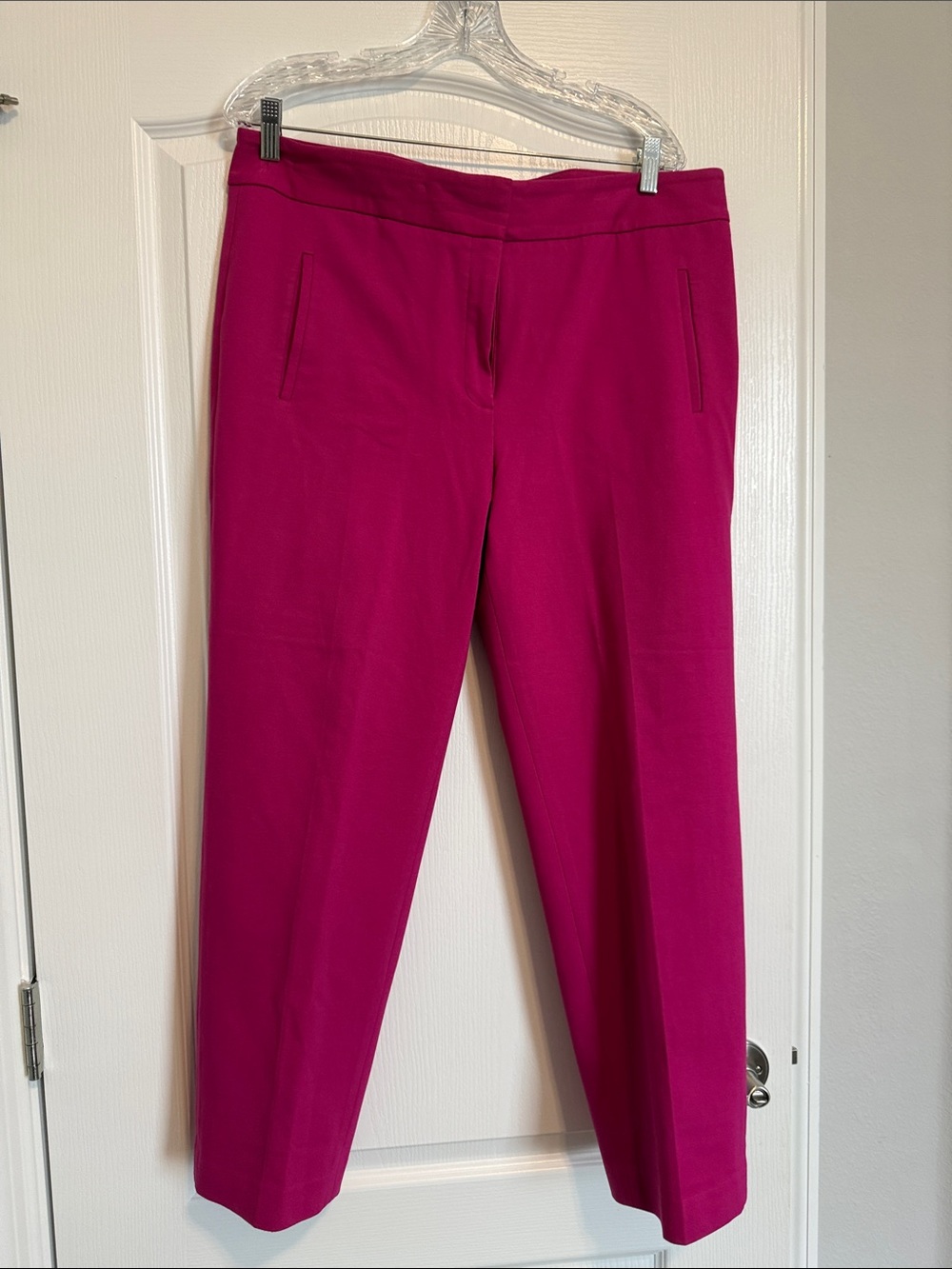 Women's Fuchsia Straight-Leg Dress Pants